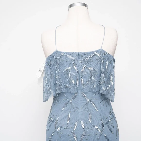 Aidan Mattox -Embellished Off-the-Shoulder Halter Gown Aidan Mattox -Embellished Off-the-Shoulder Halter Gown